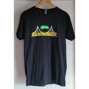 Next Level Apparel Mens T-Shirt Medium Casual Black Cotton